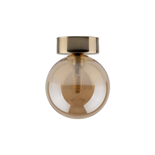 Elegancki kinkiet szklany bursztynowy klosz na G9 ESTERA GOLD 10257 TK Lighting