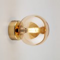 Elegancki kinkiet szklany bursztynowy klosz na G9 ESTERA GOLD 10257 TK Lighting