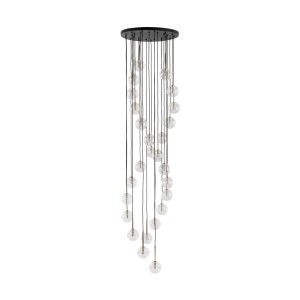 Lampa wisząca AURORA 26 przezroczystych kloszy G9 wysokość 2.4m 10258 TK Lighting