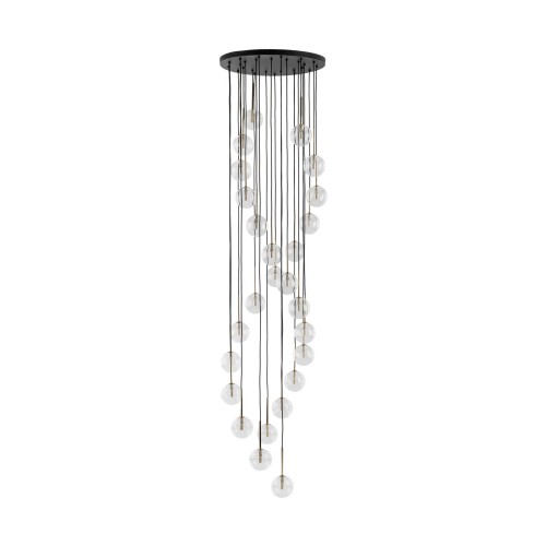 Lampa wisząca AURORA 26 przezroczystych kloszy G9 wysokość 2.4m 10258 TK Lighting