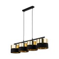 Lampa wisząca HILTON gwint E27 moc 15W styl nowoczesny klosz tkanina | czarny 4342 TK lighting
