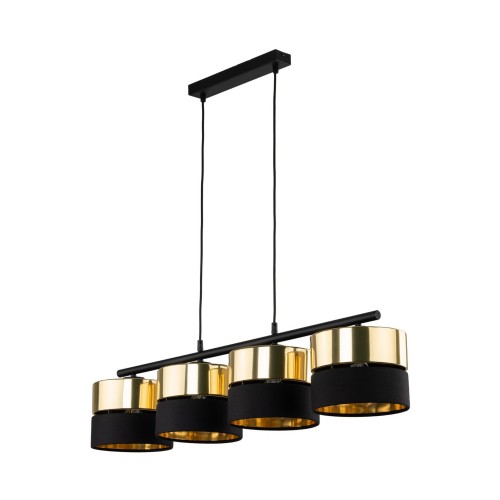 Lampa wisząca HILTON gwint E27 moc 15W styl nowoczesny klosz tkanina | czarny 4342 TK lighting