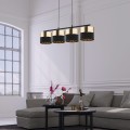 Lampa wisząca HILTON gwint E27 moc 15W styl nowoczesny klosz tkanina | czarny 4342 TK lighting