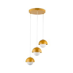 Lampa wisząca nowoczesna trzy szklane klosze BONO OCHRA 10266 TK Lighting