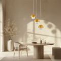 Lampa wisząca nowoczesna trzy szklane klosze BONO OCHRA 10266 TK Lighting