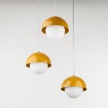 Lampa wisząca nowoczesna trzy szklane klosze BONO OCHRA 10266 TK Lighting