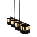Lampa wisząca HILTON gwint E27 moc 15W styl nowoczesny klosz tkanina | czarny 4342 TK lighting