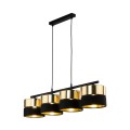 Lampa wisząca HILTON gwint E27 moc 15W styl nowoczesny klosz tkanina | czarny 4342 TK lighting