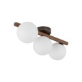 Lampa sufitowa ESTERA WOOD listwa orzech szklane mleczne klosze 10269 TK Lighting