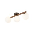 Lampa sufitowa ESTERA WOOD listwa orzech szklane mleczne klosze 10269 TK Lighting