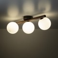 Lampa sufitowa ESTERA WOOD listwa orzech szklane mleczne klosze 10269 TK Lighting