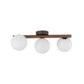Lampa sufitowa ESTERA WOOD listwa orzech szklane mleczne klosze 10269 TK Lighting