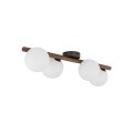 Lampa sufitowa z czterema szklanymi kloszami ESTERA WOOD ORZECH 10270 TK Lighting
