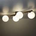 Lampa sufitowa z czterema szklanymi kloszami ESTERA WOOD ORZECH 10270 TK Lighting