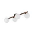 Lampa sufitowa z czterema szklanymi kloszami ESTERA WOOD ORZECH 10270 TK Lighting