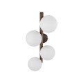 Lampa sufitowa z czterema szklanymi kloszami ESTERA WOOD ORZECH 10270 TK Lighting