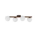 Lampa sufitowa z czterema szklanymi kloszami ESTERA WOOD ORZECH 10270 TK Lighting
