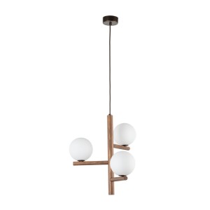 Lampa sufitowa do salonu ESTERA WOOD ORZECH szklane klosze G9 10271 TK Lighting