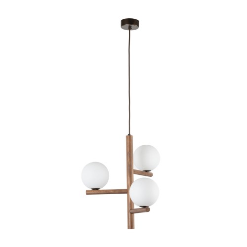 Lampa sufitowa do salonu ESTERA WOOD ORZECH szklane klosze G9 10271 TK Lighting
