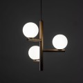 Lampa sufitowa do salonu ESTERA WOOD ORZECH szklane klosze G9 10271 TK Lighting