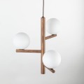 Lampa sufitowa do salonu ESTERA WOOD ORZECH szklane klosze G9 10271 TK Lighting