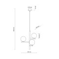 Lampa sufitowa do salonu ESTERA WOOD ORZECH szklane klosze G9 10271 TK Lighting