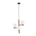 Lampa sufitowa do salonu ESTERA WOOD ORZECH szklane klosze G9 10271 TK Lighting