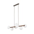 Lampa wisząca z drewna do jadalni i salonu, 7 kloszy 10272 TK Lighting