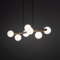 Lampa wisząca z drewna do jadalni i salonu, 7 kloszy 10272 TK Lighting