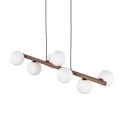 Lampa wisząca z drewna do jadalni i salonu, 7 kloszy 10272 TK Lighting