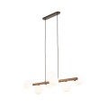 Lampa wisząca z drewna do jadalni i salonu, 7 kloszy 10272 TK Lighting