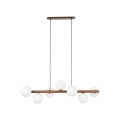Lampa wisząca z drewna do jadalni i salonu, 7 kloszy 10272 TK Lighting