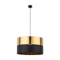 Lampa wisząca HILTON gwint E27 moc 15W styl nowoczesny klosz tkanina | czarny 4346 TK lighting