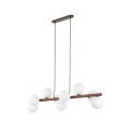 Lampa wisząca do salonu z 9 szklanymi kloszami drewniana listwa 10273 TK Lighting