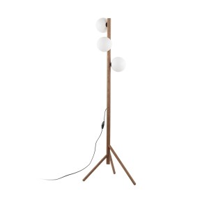 Lampa podłogowa ESTERA WOOD drewniany stelaż szklane klosze G9 16045 TK Lighting