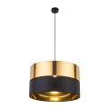 Lampa wisząca HILTON gwint E27 moc 15W styl nowoczesny klosz tkanina | czarny 4346 TK lighting