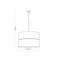 Lampa wisząca HILTON gwint E27 moc 15W styl nowoczesny klosz tkanina | czarny 4346 TK lighting