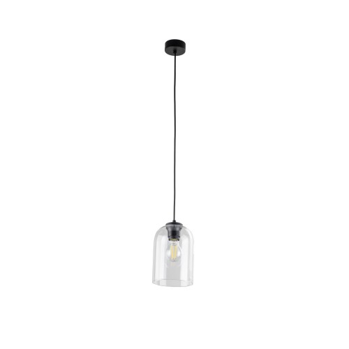 Lampa wisząca MOLLY gwint E27 moc 15W styl nowoczesny szklany klosz | czarny 10300 TK lighting