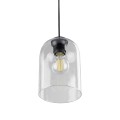 Lampa wisząca MOLLY gwint E27 moc 15W styl nowoczesny szklany klosz | czarny 10300 TK lighting