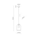 Lampa wisząca MOLLY gwint E27 moc 15W styl nowoczesny szklany klosz | czarny 10300 TK lighting