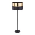 Lampa podłogowa HILTON gwint E27 moc 15W styl nowoczesny klosz tkanina | czarny 5465 TK lighting