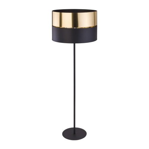 Lampa podłogowa HILTON gwint E27 moc 15W styl nowoczesny klosz tkanina | czarny 5465 TK lighting