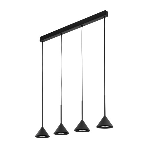 Lampa wisząca czarna CONO BLACK MINI 4xGU10 do jadalni 10305 TK Lighting