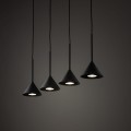 Lampa wisząca czarna CONO BLACK MINI 4xGU10 do jadalni 10305 TK Lighting