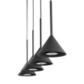 Lampa wisząca czarna CONO BLACK MINI 4xGU10 do jadalni 10305 TK Lighting