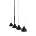 Lampa wisząca czarna CONO BLACK MINI 4xGU10 do jadalni 10305 TK Lighting
