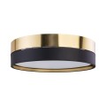 Lampa sufitowa plafon z Czarno-Złotym Abażurem do salonu 4345 TK Lighting