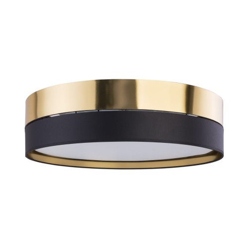 Lampa sufitowa plafon z Czarno-Złotym Abażurem do salonu 4345 TK Lighting