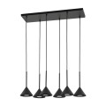 Lampa wisząca zwisy metalowe klosze CONO BLACK MINI 6xGU10 10306 TK Lighting