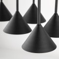 Lampa wisząca zwisy metalowe klosze CONO BLACK MINI 6xGU10 10306 TK Lighting